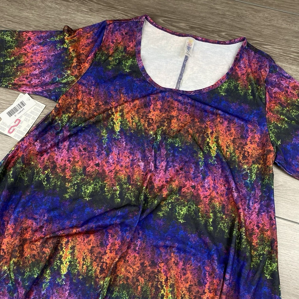 Lularoe Women's Perfect Scoop Neck Top Multicolor Tie Dye Small New